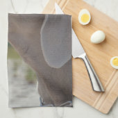 甘いWeimaraner犬のプロフィール キッチンタオル (四つ折り)