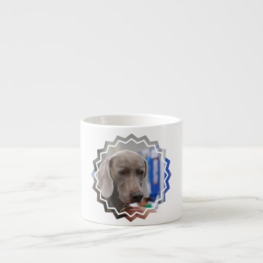 甘いWeimaraner犬の専門のマグ エスプレッソカップ (正面)