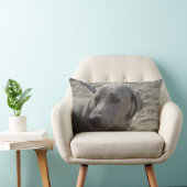 甘いWeimaraner ランバークッション (椅子)
