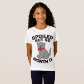 甘えながらも価値のある、かわいい子猫Tシャツ Tシャツ (正面フル)