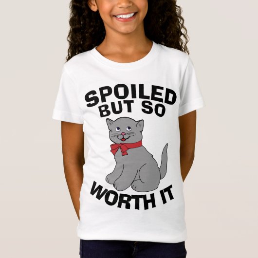 甘えながらも価値のある、かわいい子猫Tシャツ Tシャツ (正面)