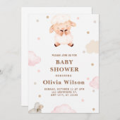 甘おもしろいい女の子のシャワー 招待状 (正面/裏面)