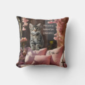 甘おもしろいい子猫ピンク クッション (正面)