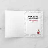 甘おもしろいい60誕生日女性漫画モダン カード (内部)