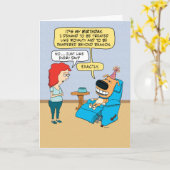 甘おもしろい化犬誕生日 カード (黄色い花)