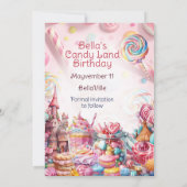 甘お洒落いお祝いパーティー 招待状 (裏面)