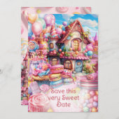 甘お洒落いお祝いパーティー 招待状 (正面/裏面)