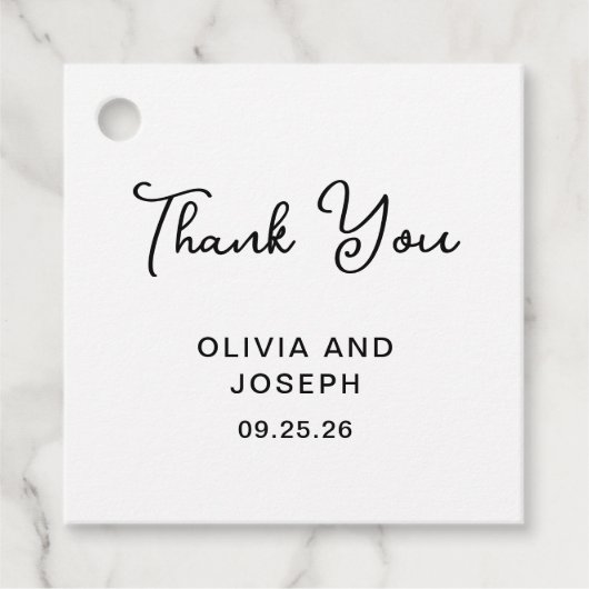 甘お洒落く |さん結婚ありがとう フェイバータグ (正面)