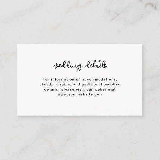 甘お洒落く |の結婚詳細 エンクロージャーカード (正面)