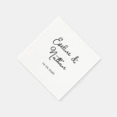 甘お洒落く |白黒結婚の スタンダードカクテルナプキン (角)