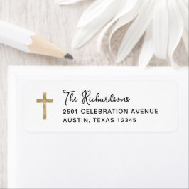 甘お洒落く | 金ゴールドクロスバプテスマ ラベル