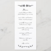 甘お洒落手書き図解入りの、写真付きの結婚の メニュー (正面)