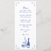 甘お洒落手書き図解入りの、写真付きの結婚の メニュー (正面)