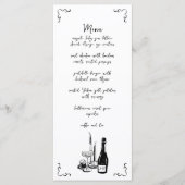 甘お洒落手書き図解入りの、写真付きの結婚の メニュー (正面)