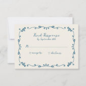 甘お洒落手書き図解入りの、写真付きの結婚の 出欠カード (正面)