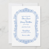 甘お洒落手書き図解入りの、写真付きの結婚の 招待状 (正面)