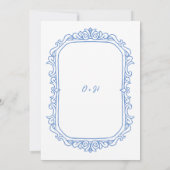 甘お洒落手書き図解入りの、写真付きの結婚の 招待状 (裏面)