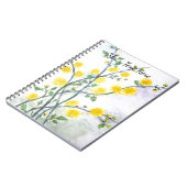 甘かわいらしい黄色の花 ノートブック (左側)