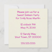 甘かわいらしい16抽象芸術 招待状 (裏面)