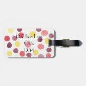 甘かわいらし円ラゲッジタグ ラゲッジタグ (裏面横)