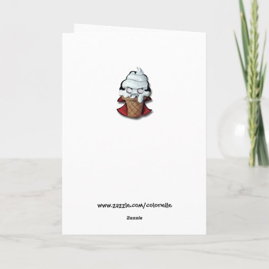 甘くかわいい吸血鬼のアイスクリーム カード (裏面)
