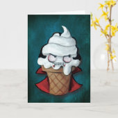 甘くかわいい吸血鬼のアイスクリーム カード (黄色い花)