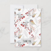 甘くてかわいい《鳥》アメリカゴガラとハート サンキューカード (正面)
