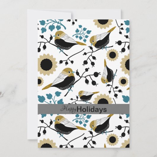 甘くてかわいい《鳥》アメリカゴガラとハート シーズンカード (正面)