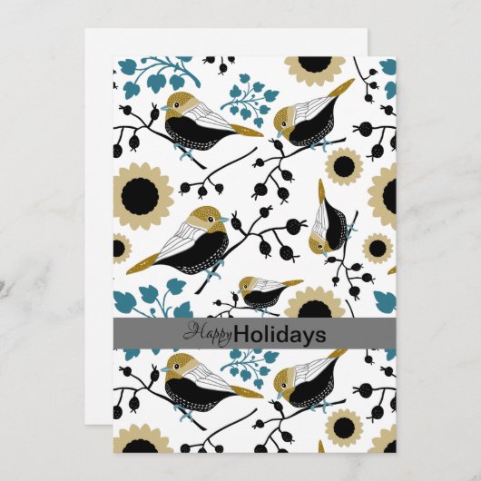 甘くてかわいい《鳥》アメリカゴガラとハート シーズンカード (正面/裏面)