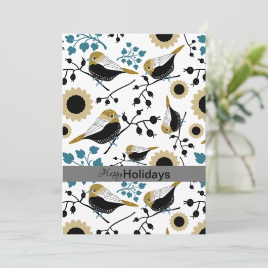 甘くてかわいい《鳥》アメリカゴガラとハート シーズンカード (スタンド正面)