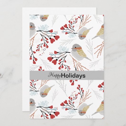 甘くてかわいい《鳥》アメリカゴガラとハート シーズンカード (正面/裏面)