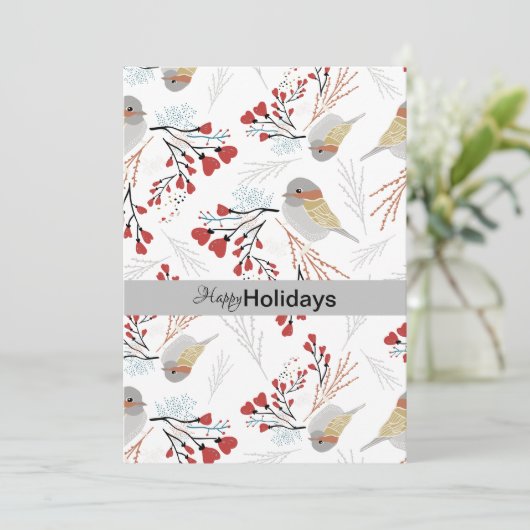 甘くてかわいい《鳥》アメリカゴガラとハート シーズンカード (スタンド正面)