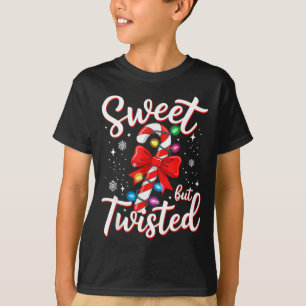 甘くてちょっと歪な面白いクリスマスキャンディーケーン Xmas Tシャツ