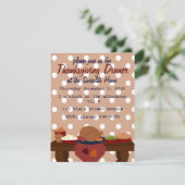 甘くての感シンプル謝祭 招待状 (スタンド正面)