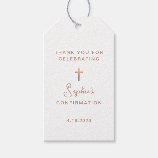 甘くてシンプルも | バラ金ゴールド相互確認 ギフトタグ (正面)