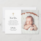 甘くてシンプルも | 写真バプテスマ サンキューカード (正面)