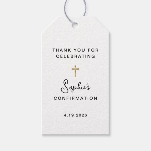 甘くてシンプルも | 金ゴールド相互確認 ギフトタグ (正面)