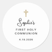 甘くてシンプルも | 金ゴールド第一聖餐式 ラウンドシール (正面)