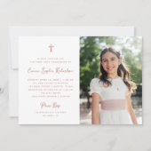 甘くてシンプルも | Photo First Holy Communion 招待状 (正面)