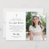 甘くてシンプルも | Photo First Holy Communion 招待状 (正面)