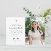 甘くてシンプルも | Photo First Holy Communion 招待状 (スタンド正面)