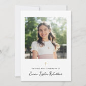 甘くてシンプルも | Photo First Holy Communion 招待状 (正面)