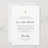 甘くてシンプルも | Photo First Holy Communion 招待状 (裏面)