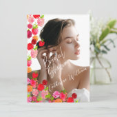 甘くてジューシーなフルーツパーティーブライダルシャワー 招待状 (スタンド正面)