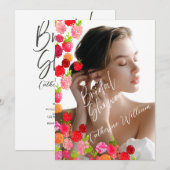 甘くてジューシーなフルーツパーティーブライダルシャワー 招待状 (正面/裏面)