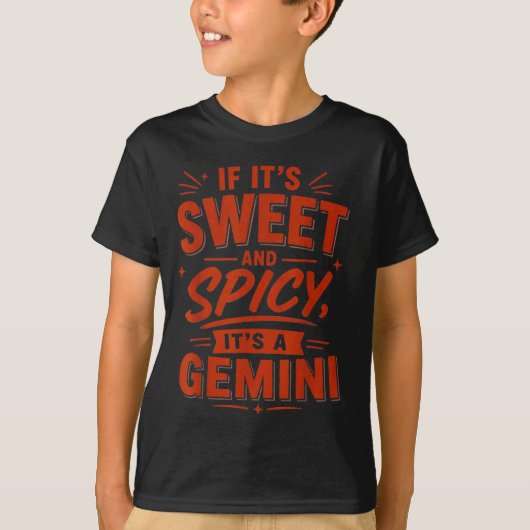 甘くてスパイシーならそれは双子座 Tシャツ (正面)