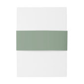 甘くてセージお洒落グリーン | 結婚s 招待状ベリーバンド (裏面例)