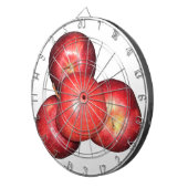 甘くてパリパリの赤いリンゴ – フオーガニックルーツプリント ダーツボード (正面右)