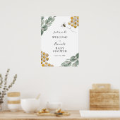 甘くてビーユーカリ赤ちゃんシャワーへようこそ ポスター (キッチン)