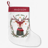 甘くてフェスティバルのクリスマスディアー スモールクリスマスストッキング (正面)